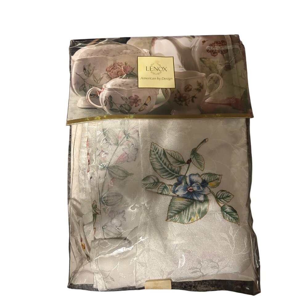 Lenox American By Design Floral Tablecloth 70" Round Polyester Spring/Summer